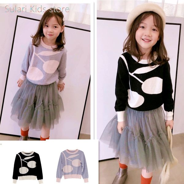 

wool sweaters pull over cherry sweaters girls clothing christmas costume kids clothes kids cardigan popcorn sweater, Blue