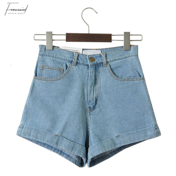 

women jeans women pants denim shorts women high waist rolled hem denim shorts girls jeans shorts plus size girls street wear c3627, Blue
