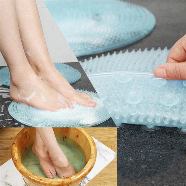 2019 Non Slip Silicone Bathroom Floor Mat Massage Exfoliation