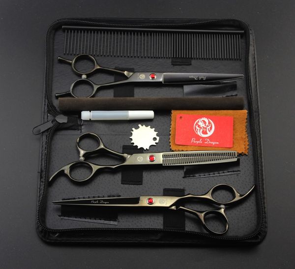 

7.0 inch japan professional pet scissors with case bag dog cat tesoura pet grooming cutting scissors kit shears set