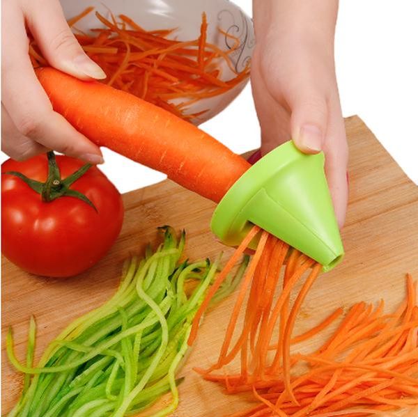 

1шт многофункциональный фрукты растительное slicer кухня гаджет воронка овощи морковь редис резак лоскуток спираль тесак устройства