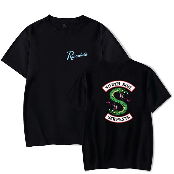 

men t shirt summer style riverdale south side serpents t-shirt for man jughead jones archie andrews tee (two side, White;black