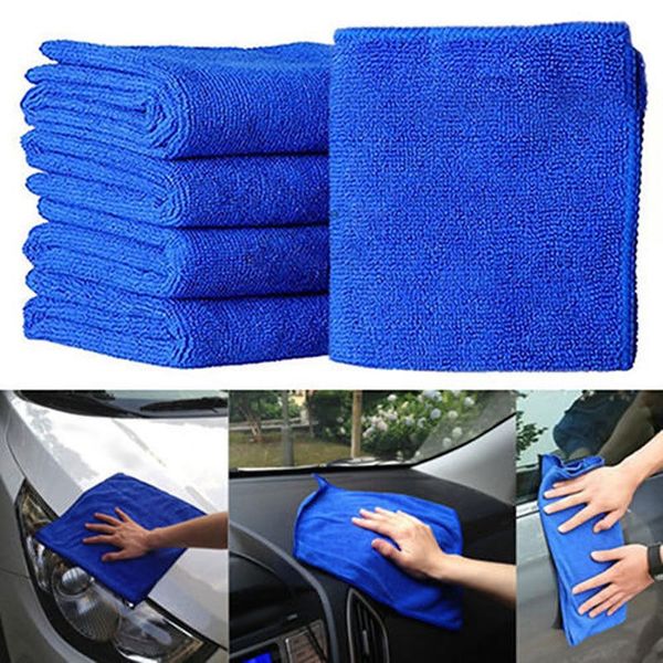 

20pcs absorbent microfiber towel car home kitchen washing clean wash cloth blue