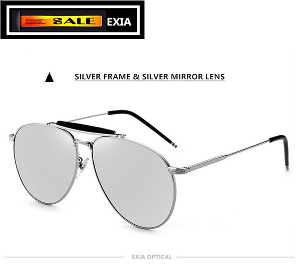 

silver frame sunglasses alloy metal fashion glasses with optic lenses uv400 polarized colors kd-49 series, White;black