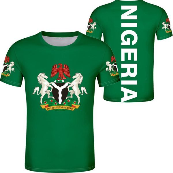 NIGERIA Male Youth T Shirt Diy Free Custom Made Name Number T Shirt