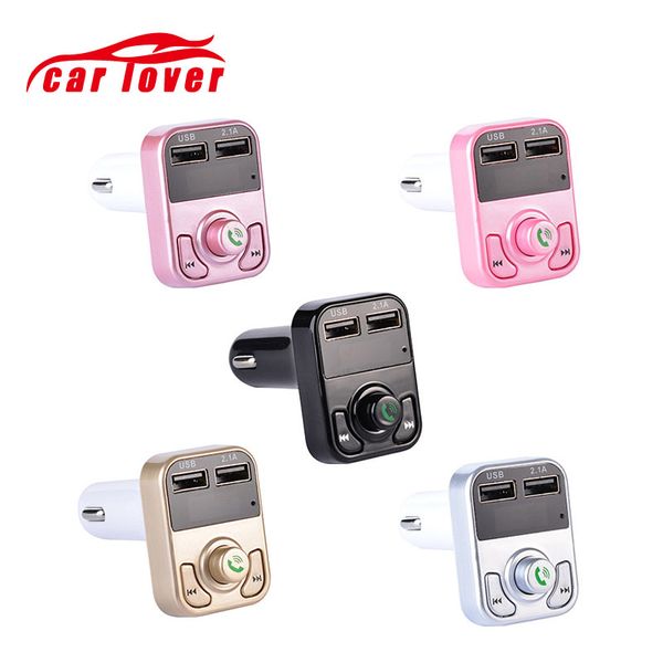 

wireless fm transmitter modulator bluetooth handscar kit audio mp3 player 2.1a 2 usb port tf card car styling charger