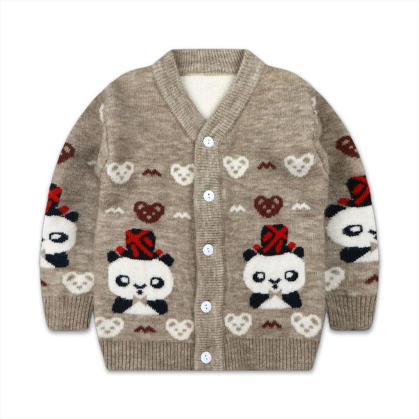 

new boy girls sweater cardigan jacket stitching sweater long sleeve thick warm children's, Blue