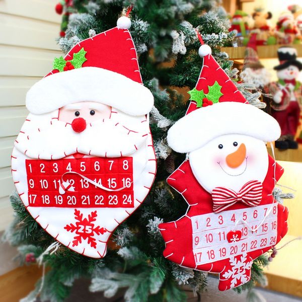 

2019 new christmas advent calendar & pockets felts kids wall hanging countdowns decors christmas decorations for home