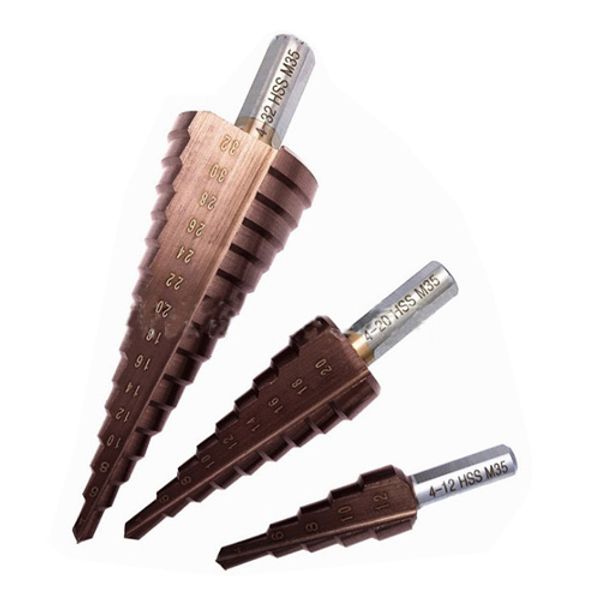 

hss titanium coated step drill bit drilling power tools metal high speed steel wood hole cutter step cone drill