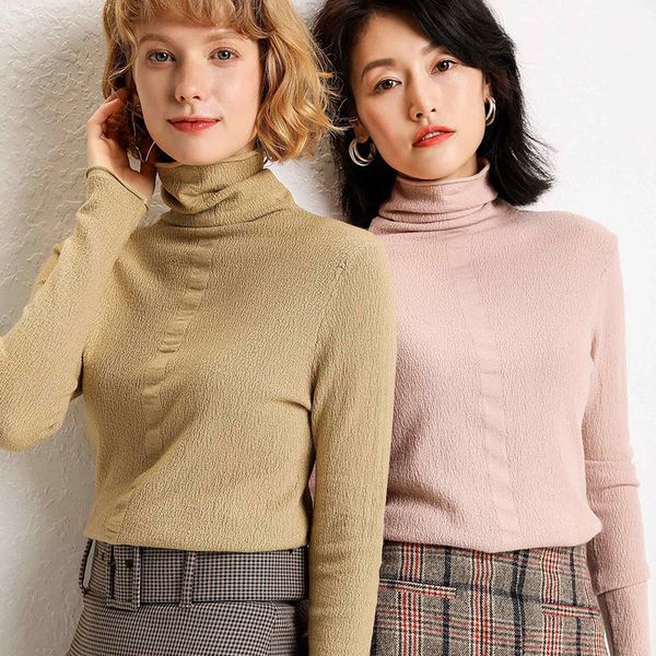 

2019 autumn winter basic women sweaters new korean style slim fit black cashmere knitted sweater women pullovers turtleneck, White;black