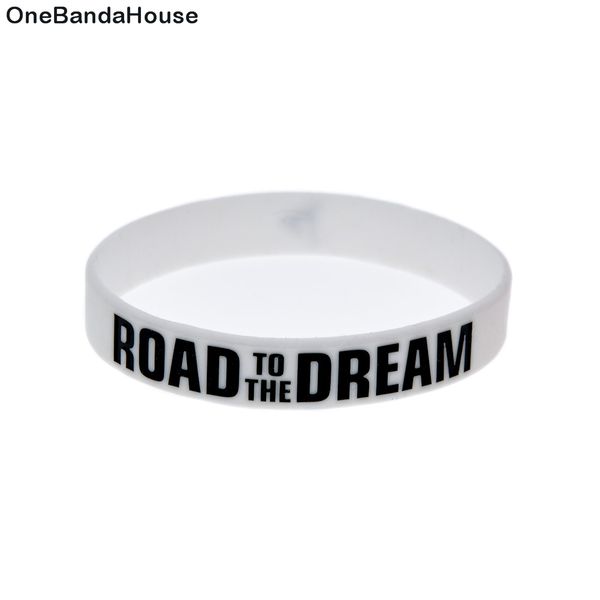 

1pc road to the dream silicone wristband by wear this jewelry as a reminder in daily life, Black