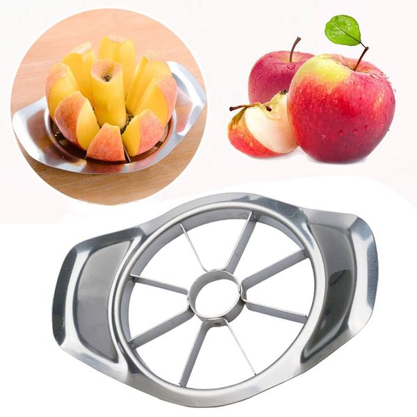 

stainless steel kitchen apple slicer corer cutter pear fruit divider tool comfort handle for kitchen apple peeler fast shipping