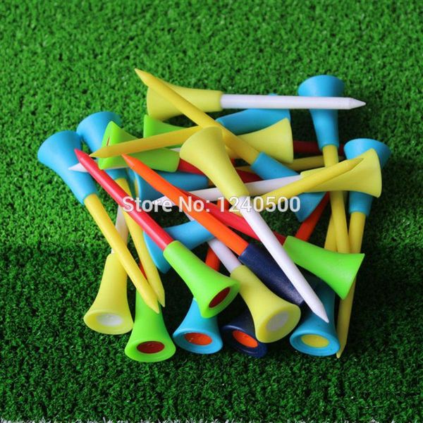 

new golf tools 50pcs 2 7/6'' 70mm multicolor plastic golf tees rubber cushion golf equipment muticolor epjbl