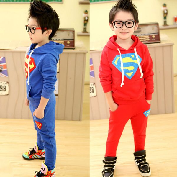

kids boys clothing set sports long sleeve hoodies + pants 2020 spring sets baby boys casual wear clothes hoody, Black;blue