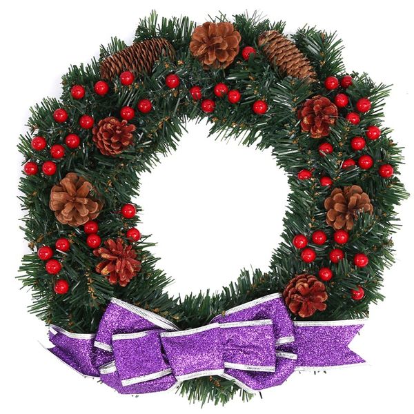 

wall hanging christmas wreath decoration for xmas party door garland ornament indoor outdoor covered christmas wreath pet supplies