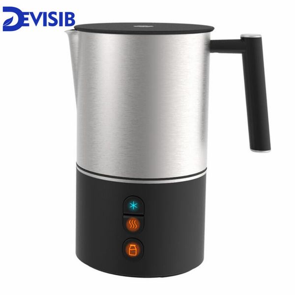

camp kitchen devisib automatic milk frother steamer electric cappuccino /cold coffee stainless steel dishwasher safe