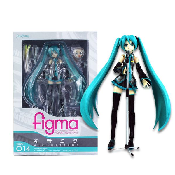 

15cm movable anime action figure hatsune miku figma 014 model doll figurine pvc action figure model toys t200603