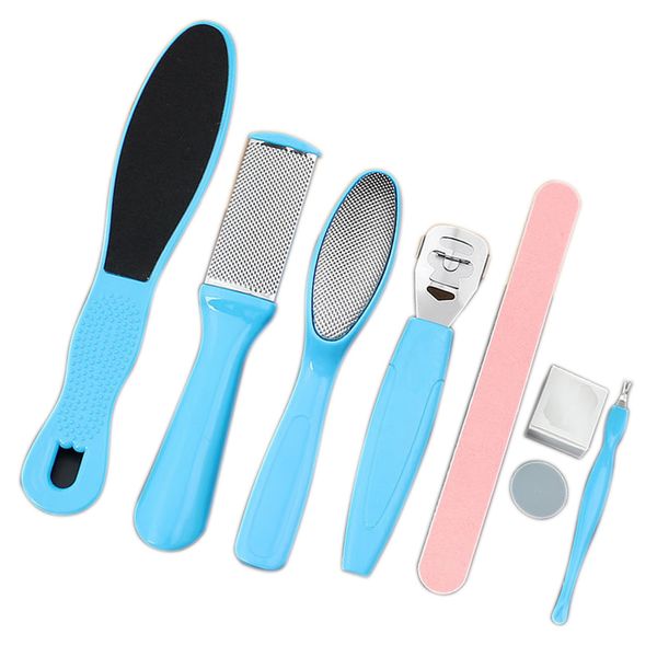 

moonbiffy8pcs/set manicure foot care file set dead hard skin callus remover scraper pedicure rasp tools feet care tool kit h7jp