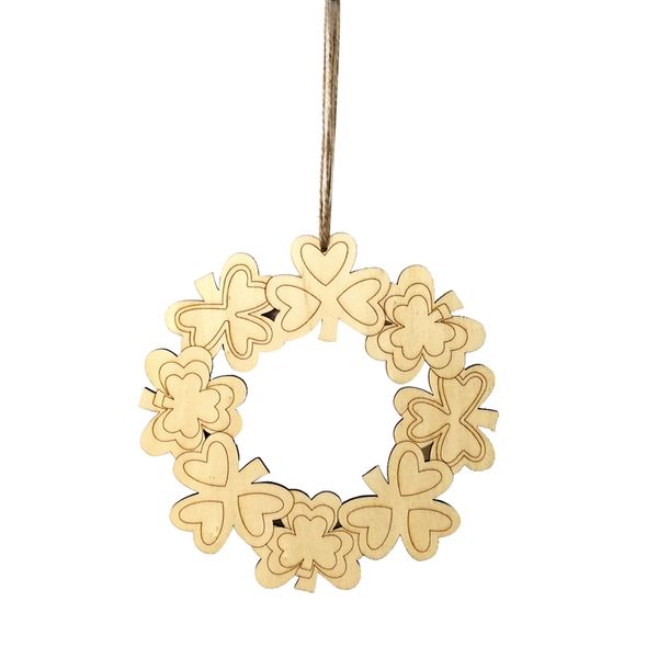 

1pcs wood creative beautiful clover hanging drop clover hanging funny decor for home party office store