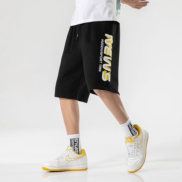 

2020 mens leisure shorts summer knee length fashion joggers short sweatpants casual trousers men bermuda shorts roupa masculina, White;black