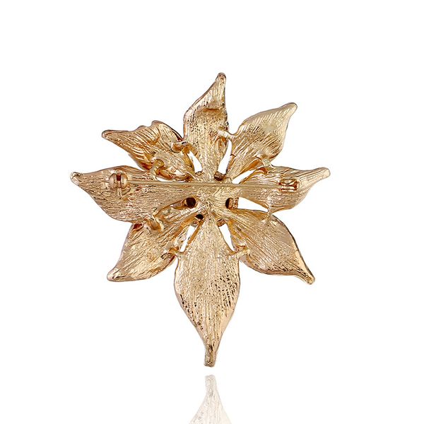 

wholesale- explosive european and american fashion metal color pin high-grade oil-dripping flower brooch, Gray