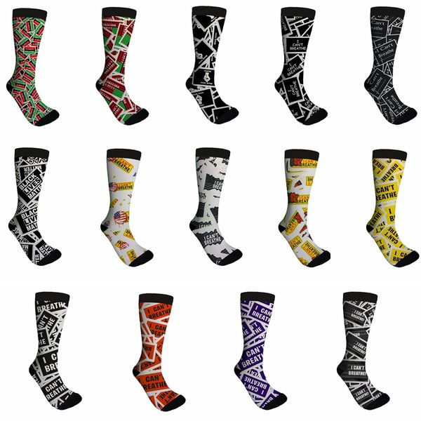 

i can't breathe socks black lives matter george floyd casual socks basketball letter printing 14 style hha1359, Pink;yellow