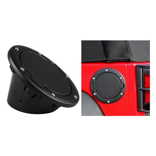 

metal aluminum locking gas cap cover for jeep wrangler jk 2/4 door 2007-2018