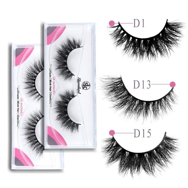 

1pair natural 3d mink hair false eyelashes handmade thick long full volume fake eye lashes extension makeup tools 12 styles