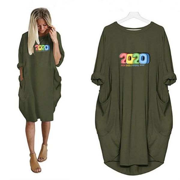 

women summer dresses womens fashion designer solid color dresses 2020 new arrival dress letter printed with pockets casual dress selling, Black;gray