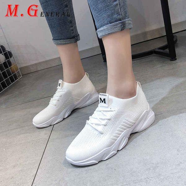 

weaving women's running shoes woman slip-on white sports shoes ladies low breathable summer sneakers sock women shoe q19