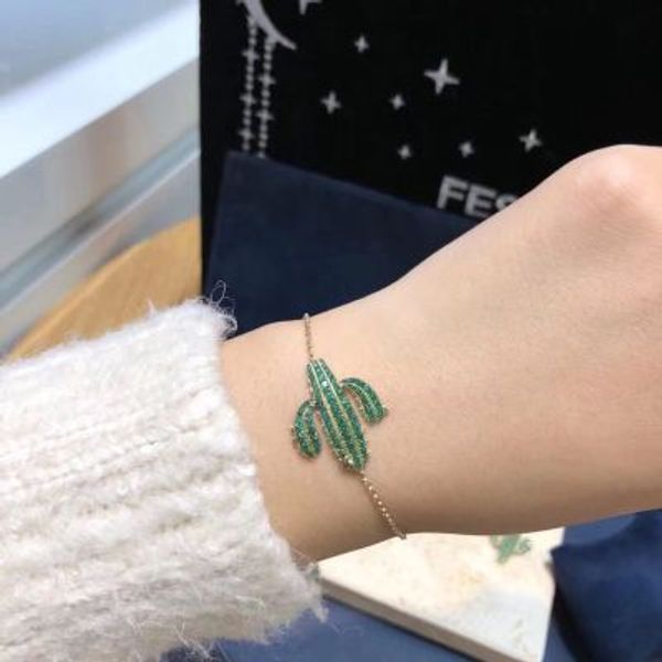 

wholesale-yellow silver arc-en-ciel cactus bracelet, Golden;silver
