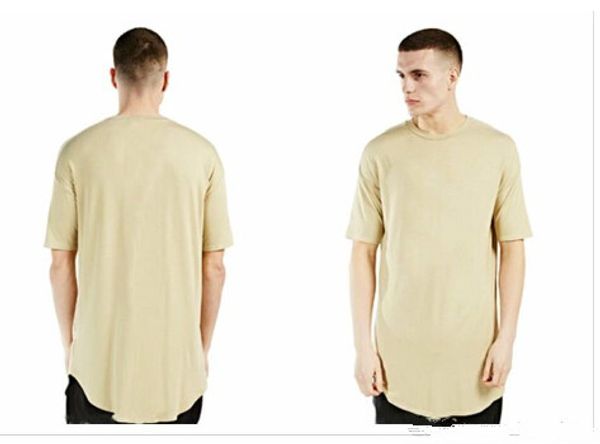 

мужские хип-хоп изогнутые подол футболки урбан-поп расширенный t рубашка одноцветный длинный мужские футболки мужской одежды, White;black