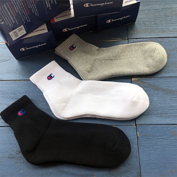 

champion with box famous letter socks cotton sport sock spring autumn fitted brand letter for men women design socks dhl fj526-2, Pink;yellow