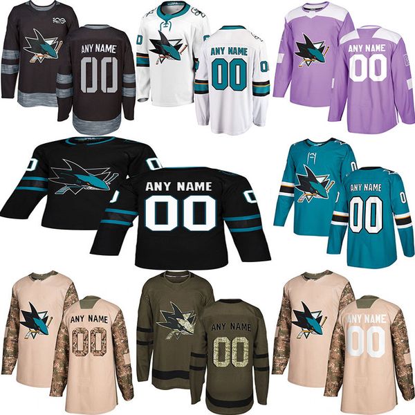 

2019 news san jose sharks hockey jerseys multiple styles mens custom any name any number hockey jerseys, Black;red