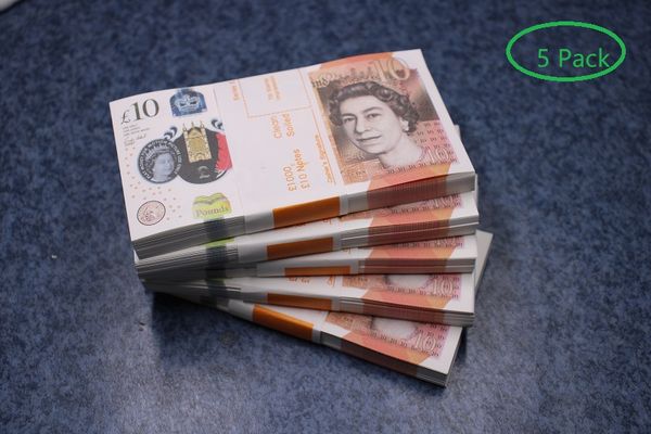 Soldi finti Giocattolo divertente Realistico UK POUND Copia GBP BRITISH ENGLISH BANK 100 10 NOTE Perfetto per film Film Pubblicità Social Me8472022734T3W4B