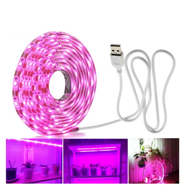 

grow lights, led full spectrum usb growing light strip 2835 dc5v phyto lamps for plants flowers greenhouses hydroponic, tape lighting