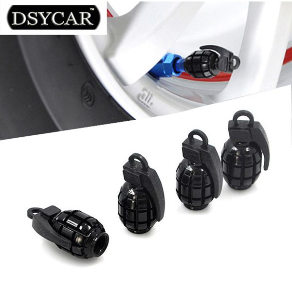 

dsycar 4pcs/set tire valve caps for car motorcyle bicycle aluminum alloy tyre valve air caps