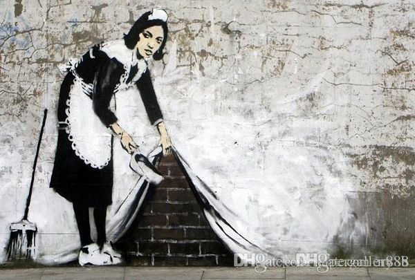 

street art бэнкси граффити english мэйд расписанную hd печати арт картина маслом wall art home decor на холсте мульти размеры p196 200311