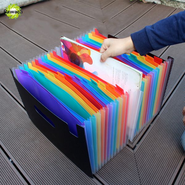 

new 24 pockets expanding file folder portable accordion file folder a4 expandable business organizer with label classify