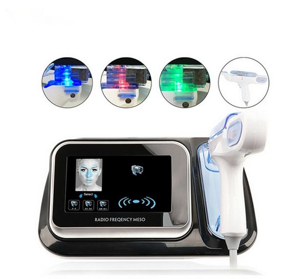 2020 New Arrival Radio 3IN1 Mesoterapia Gun Frequency LED RF Microstalline Meso Pele Facial Cuidados máquina para salão de beleza Uso Doméstico