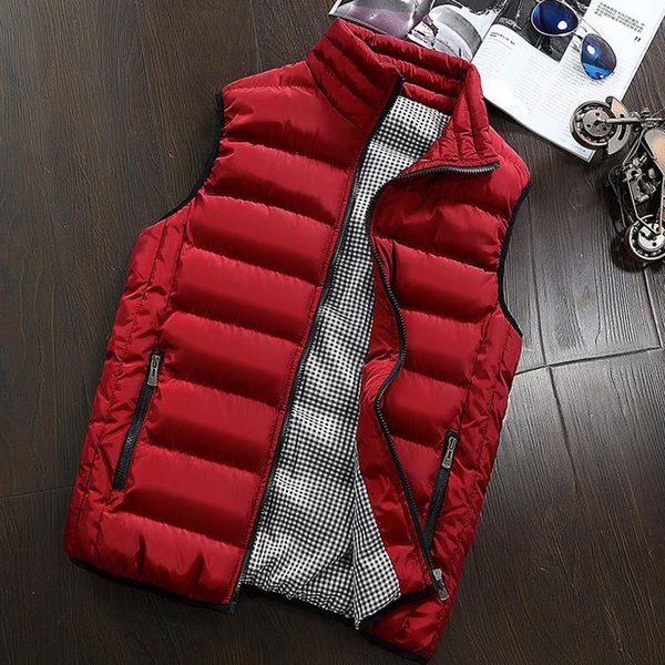 

вниз хлопок жилет man осень зима мужского рукава stand collar cotton couple пальто мужского жилет безрукавка мужчины, Black;white