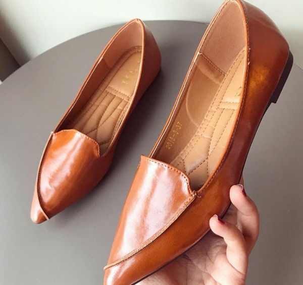 

women's shoes in spring and autumn flat bottom pointed end @02, Black