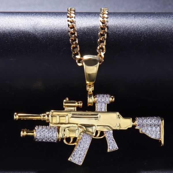

iced out pendant necklace for men new arrival aaa zircon fashion hip hop jewelry cuban chain necklace, Silver