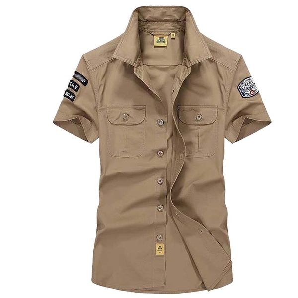 

fashion army shirt brand clothing summer man shirts uniform casual loose cotton american shirts clothes, White;black