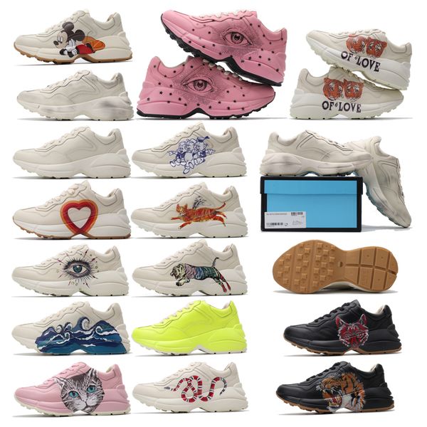 

2020 old ace bee g de igner dad hoe men mc women men running hoe rhyton neaker plate forme rhyton neaker with original box g2547
