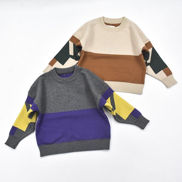 

осень-зима средний-маленький детская одежда детский свитер мальчик девочки мультфильм свитер хлопчатобумажная нить пуловер база sh, Blue