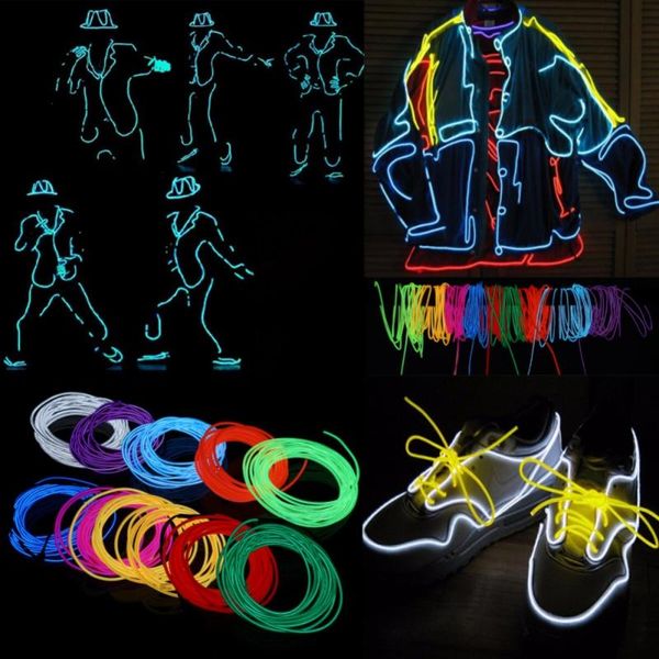 

el неоновй ве party decor авомобил неонове огни led flexible el wire rope tube водонепѬониаем