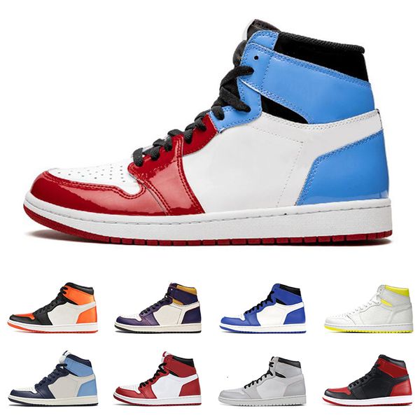 

fearless 1 1s high og mens women basketball shoes banned game royal black toe unc obsidian turbo green men trainer athletic sports sneakers