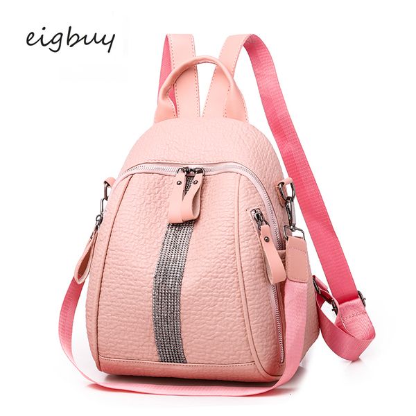 

ladies backpack student bag usb backpack luxury solid classic pink fashion school bags for teenagers mochila notebook bookbag