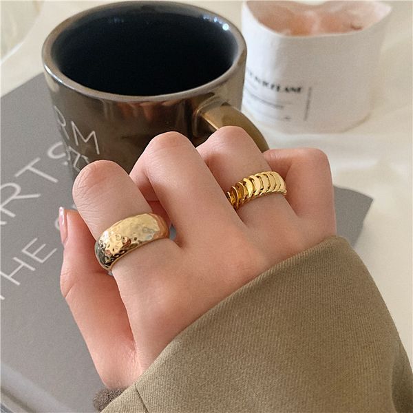 

gold rings for women and men simple c shaped casual finger ring jewelry vintage style elegant charms rings girls golden jewellry, Golden;silver